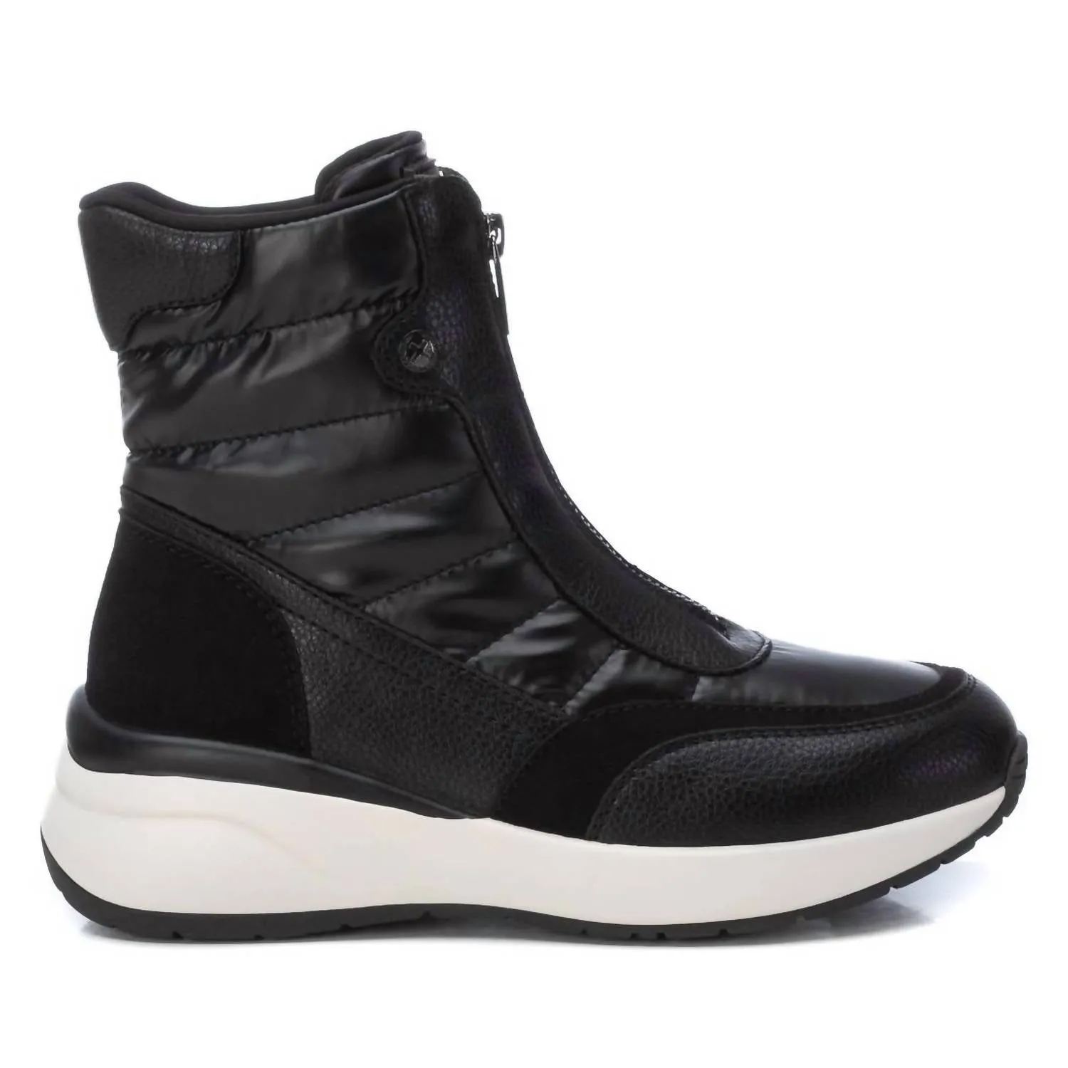 Slip-Resistant Sole Women's Sporty Ankle Boots In Black