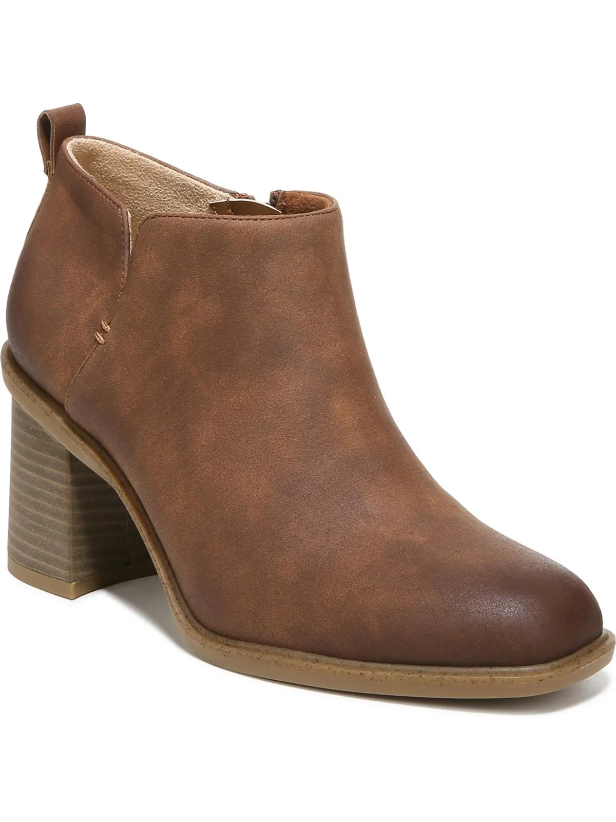 Roxanne Womens Faux Leather Ankle Booties Walk Support