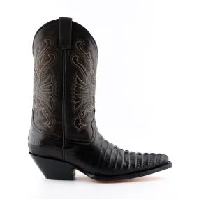 Minimal Aesthetic Flexible Sole Design Grinders Brown Leather Western Cowboy Boots - Carolina