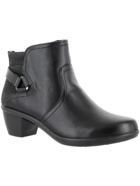 Dawnta Womens Faux Leather Heels Booties ground grip Closed Toe Design