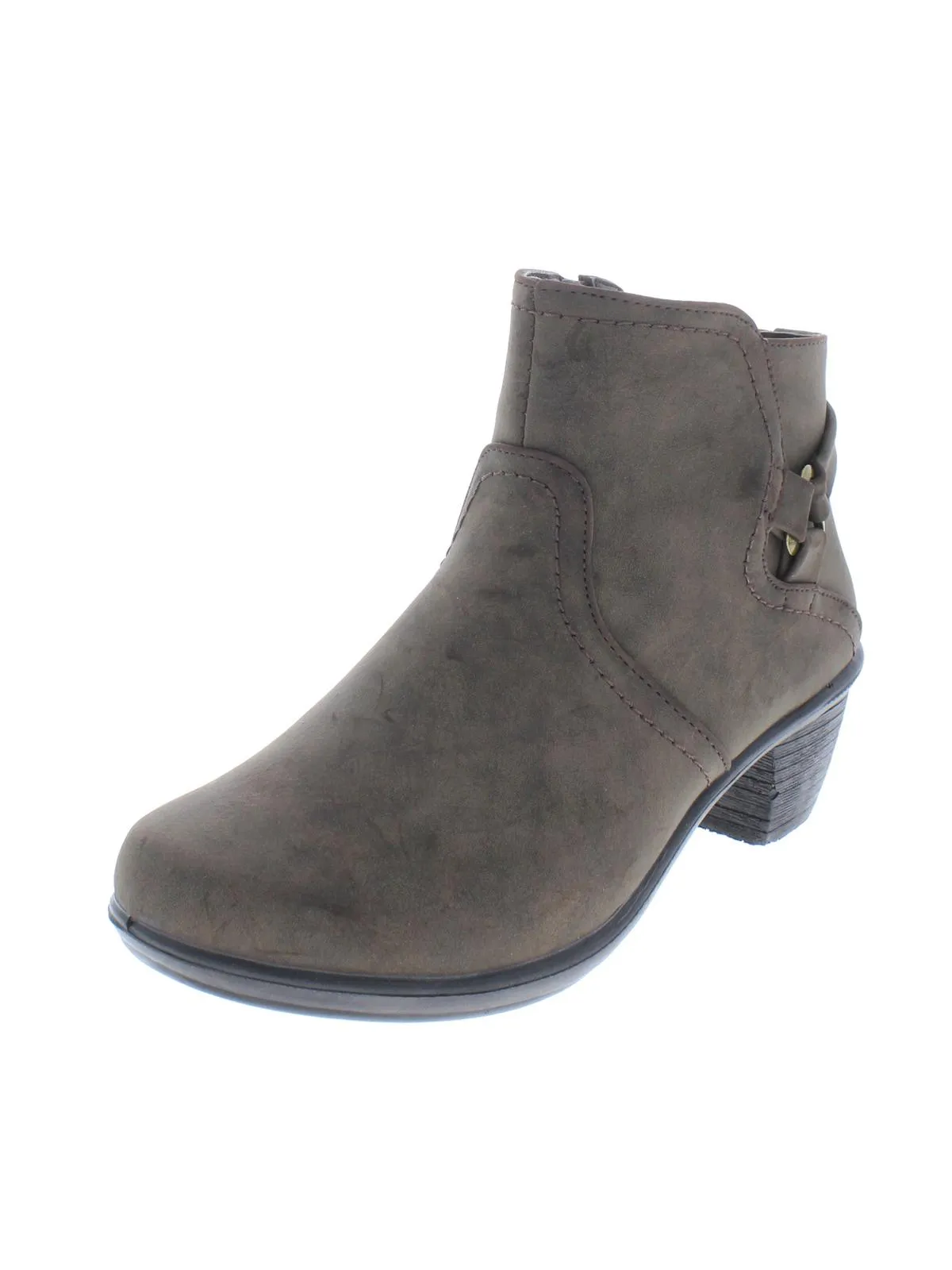 Seamless Comfort Daily Walks Dawnta Womens Faux Leather Heels Booties