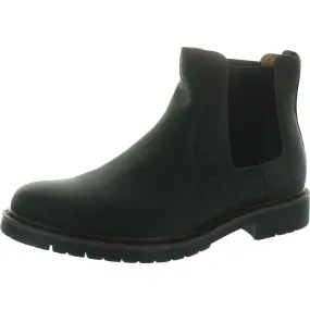 Mens Stretch Faux Leather Chelsea Boots Padded Interior Rural Traveler