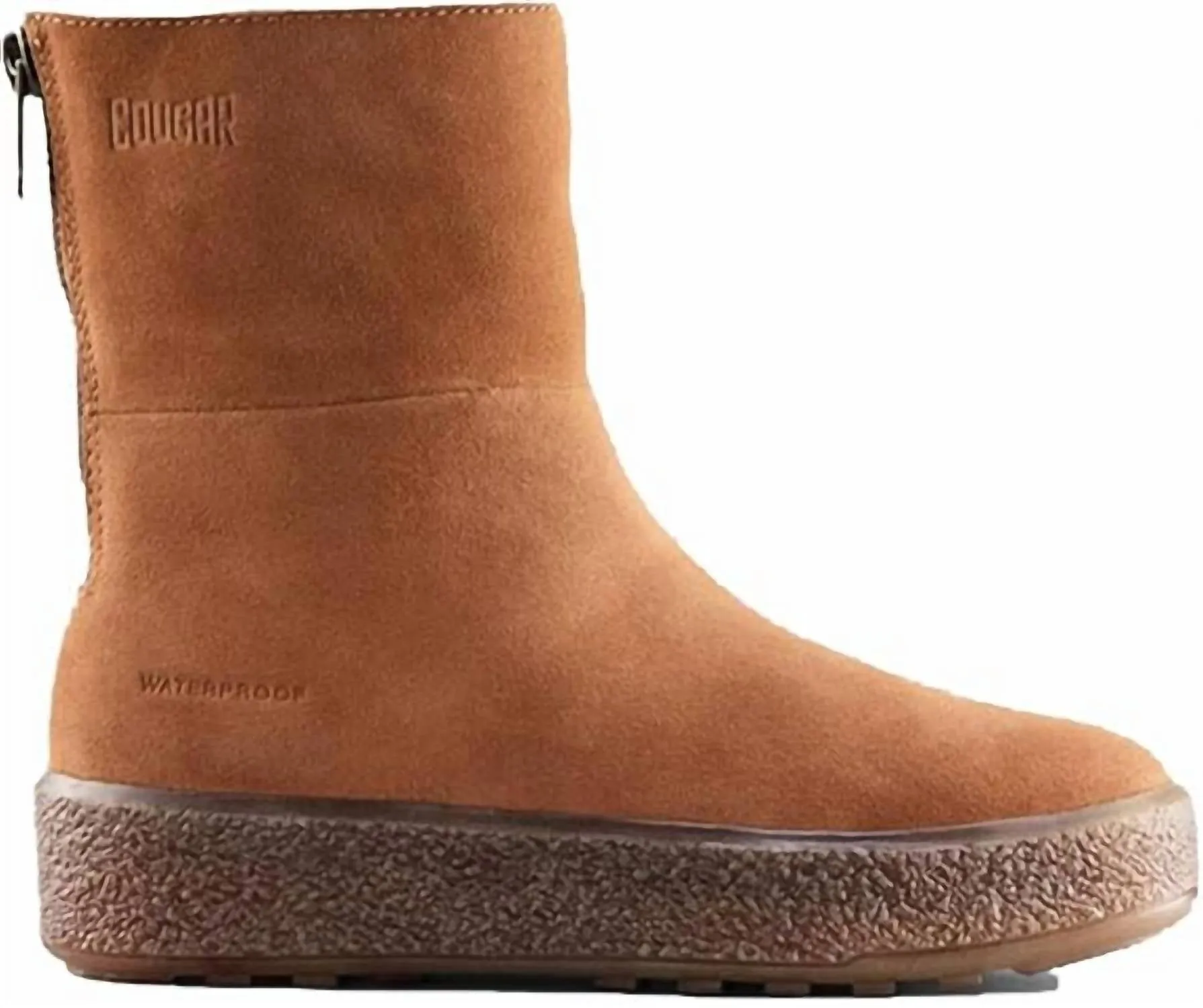 Grippy Outsole Mountain Hike Biking Trip Button Lambswool Bootie In Oak Suede