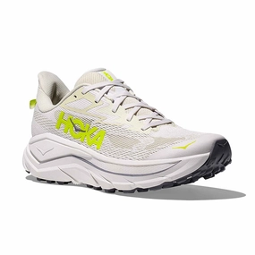 stability equipment cross - country runner shoes Men's Challenger 8 White/Neon Hoka Citrus