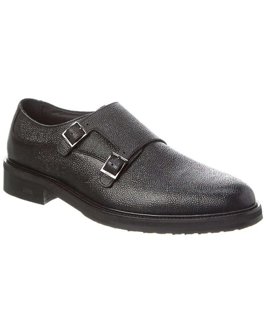 Hugo Boss Larry Monk Leather Loafer Step On Comfort padded insole