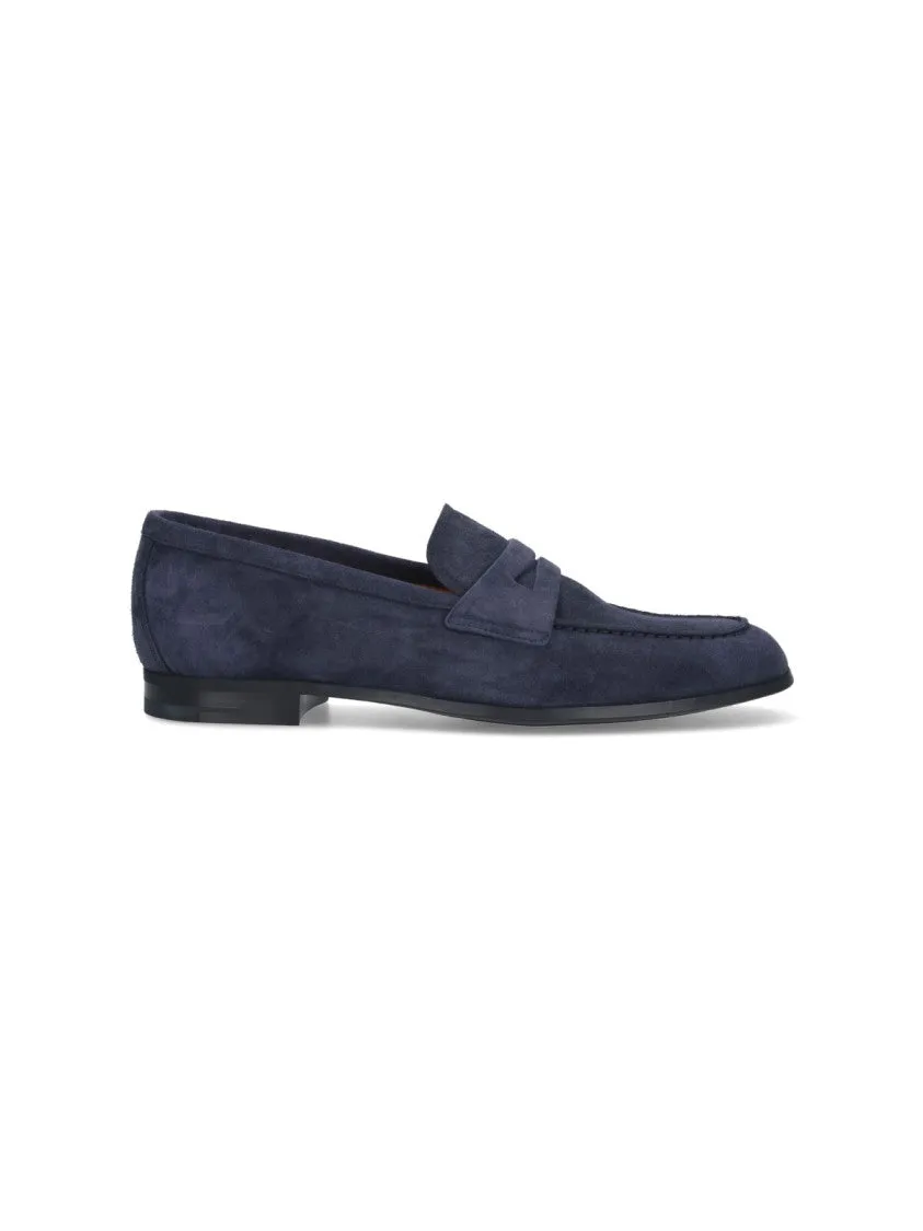 Quick Comfort Step Seamless Design Suede Loafers ?C Navy