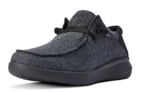 Flex Comfort Men's Hilo Stretch Lace Casual Shoes In Heather Charcoal