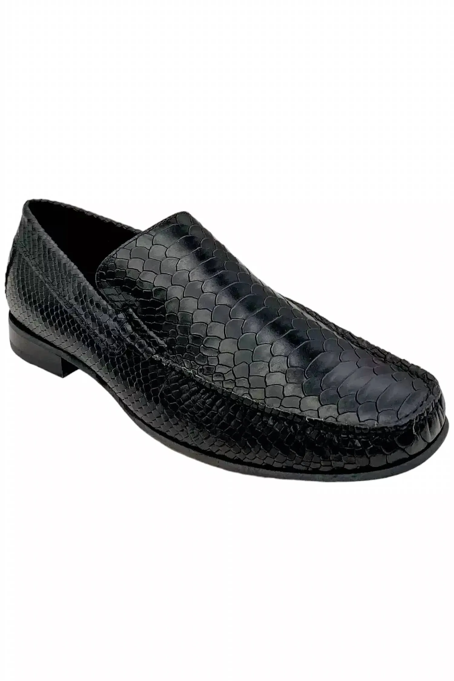 Relaxed Ease Walk Effortless Wear Men's Dean Woven Leather Loafer In Black