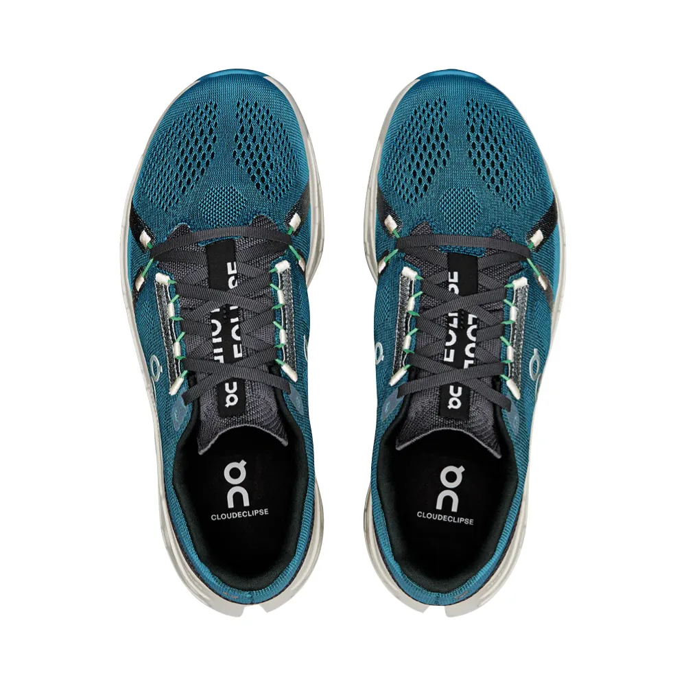 On Men's Cloudeclipse Sneaker in Niagara/Ivory Dynamic Flex Neck