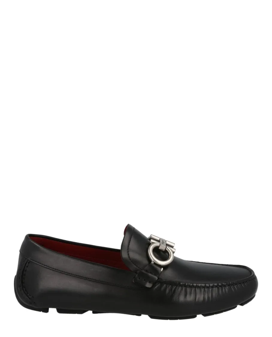 Easy Travel Step On The Go Switch Black Calfskin Leather Slip-On Loafer
