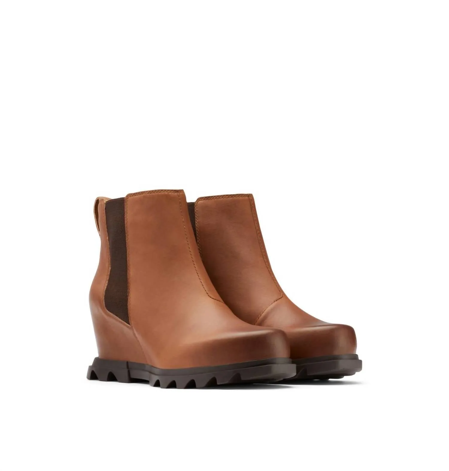 Grippy Outsole River Crossing Women??S Joan Of Arctic Wedge Iii Chelsea Fashion Boots In Hazelnut/blackened Brown