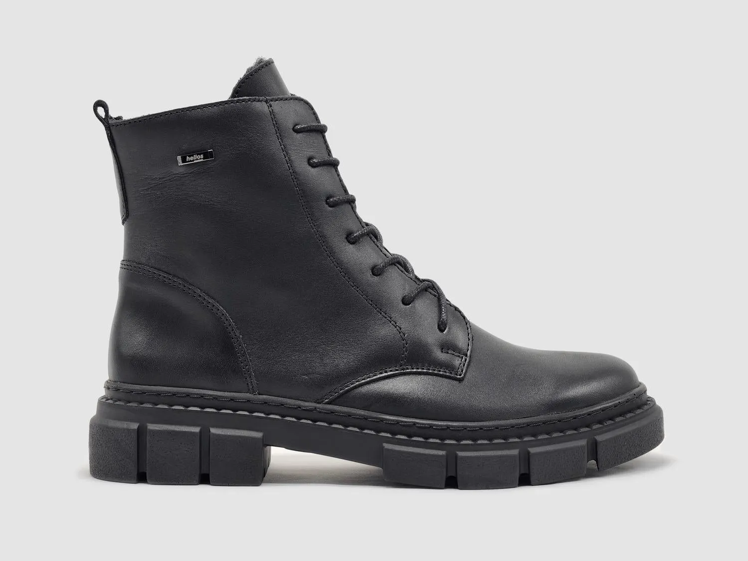 High Lift Women's Hebe Fur-Lined Zip-Up Leather Boots In Black