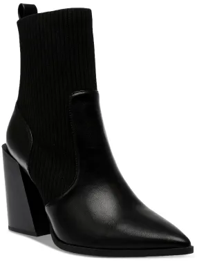 Trinityy Womens Faux Leather Ankle Booties Comfort footbed