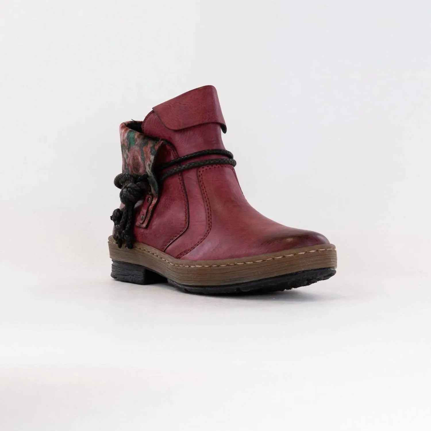 Wide Sole Women's Casual Ankle Boots In Red