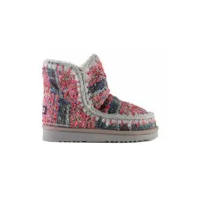 Tweed Eskimo Boot In Textile Pink Tweed Ergonomic Toe Box Urban Feel