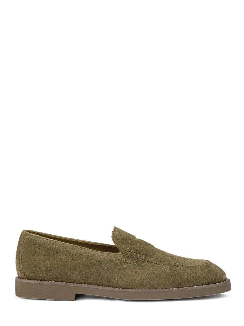 Easy Step Shoes On The Go Slip Brown Suede Slip-On Flat Shoes