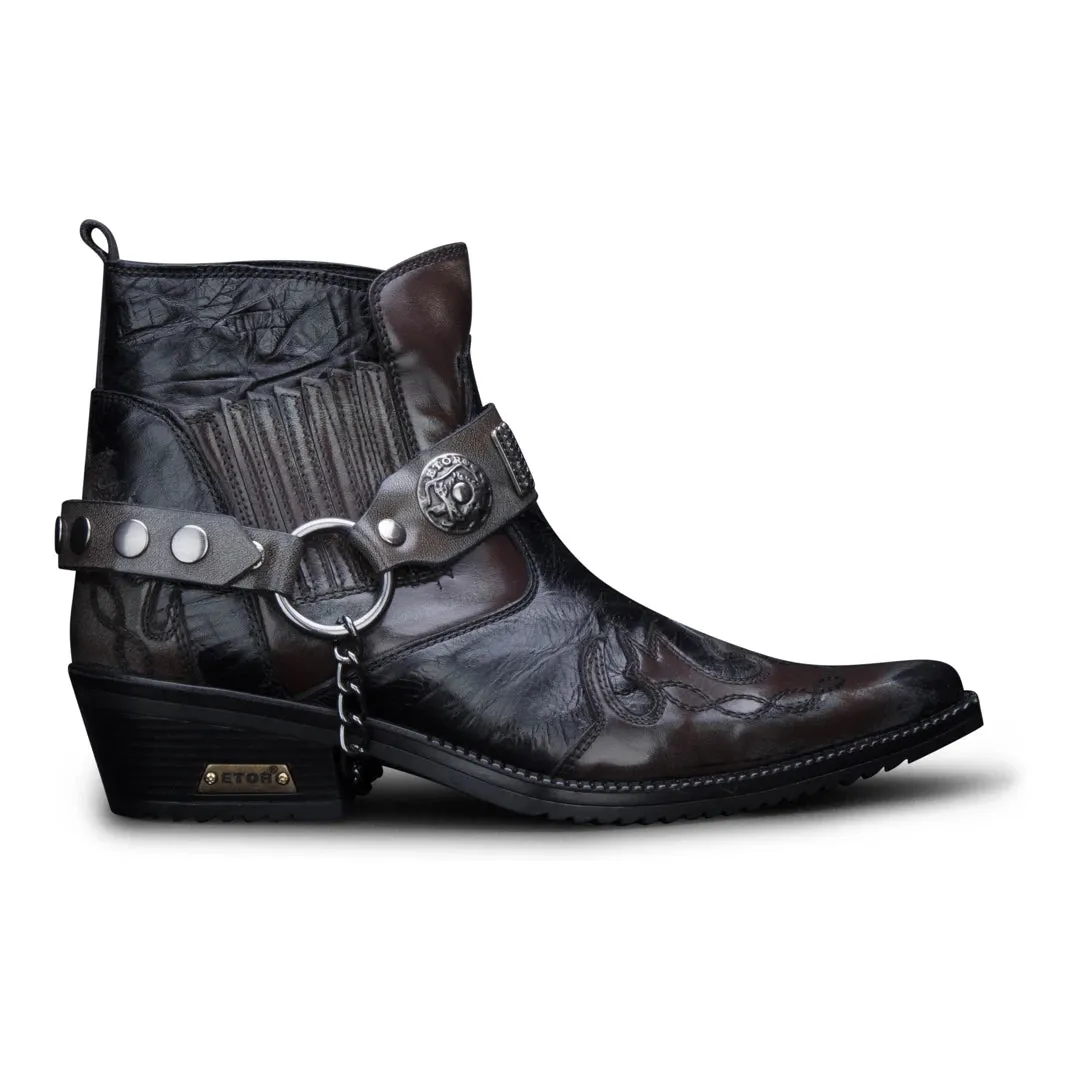 Ankle Cowboy Real Leather Wincklepickers Boots Urban Exploration Arch support