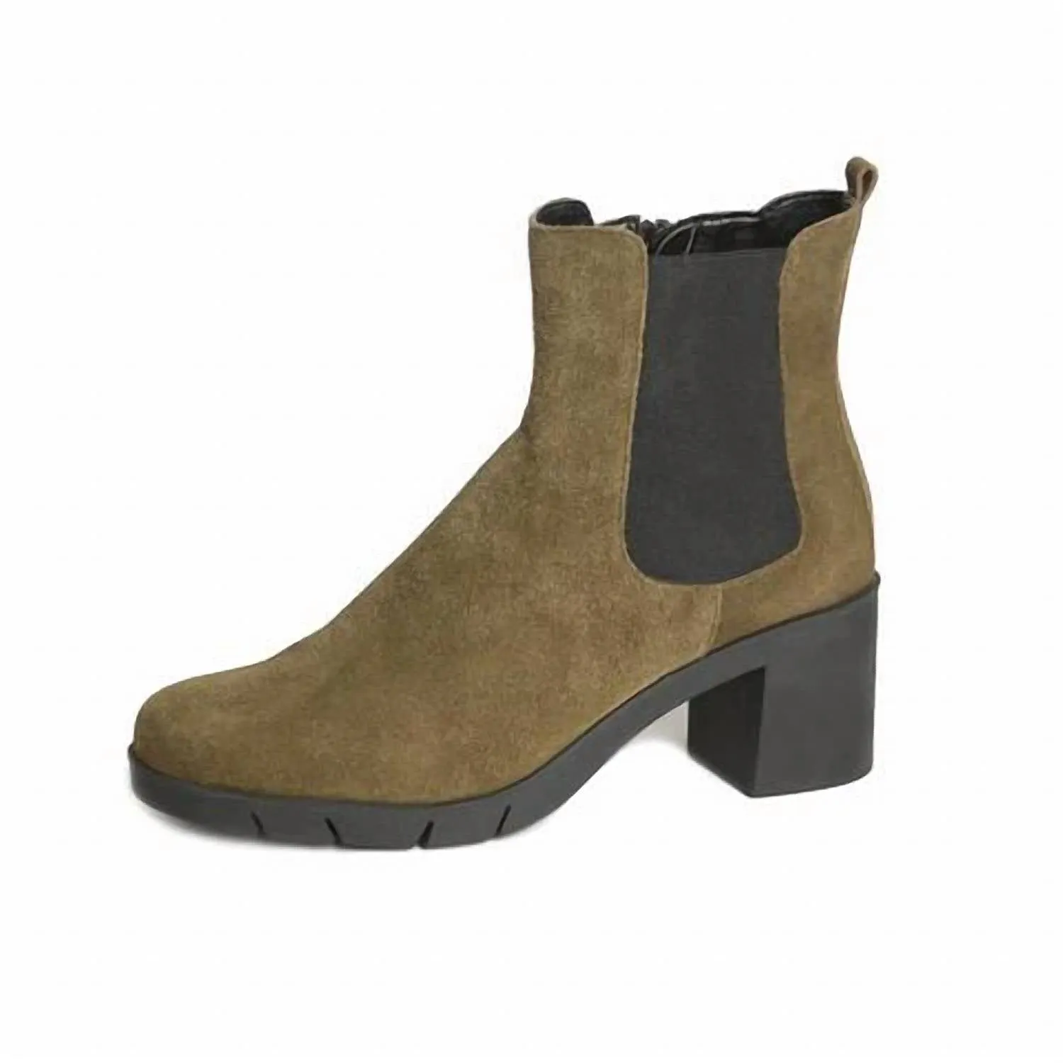 Up N Out Too Block Heel Booties In Olive Chic Style Street Walk