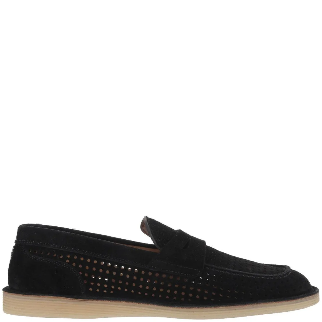 Soft Lining Slip Shoes Fit Perforated Leather Loafers