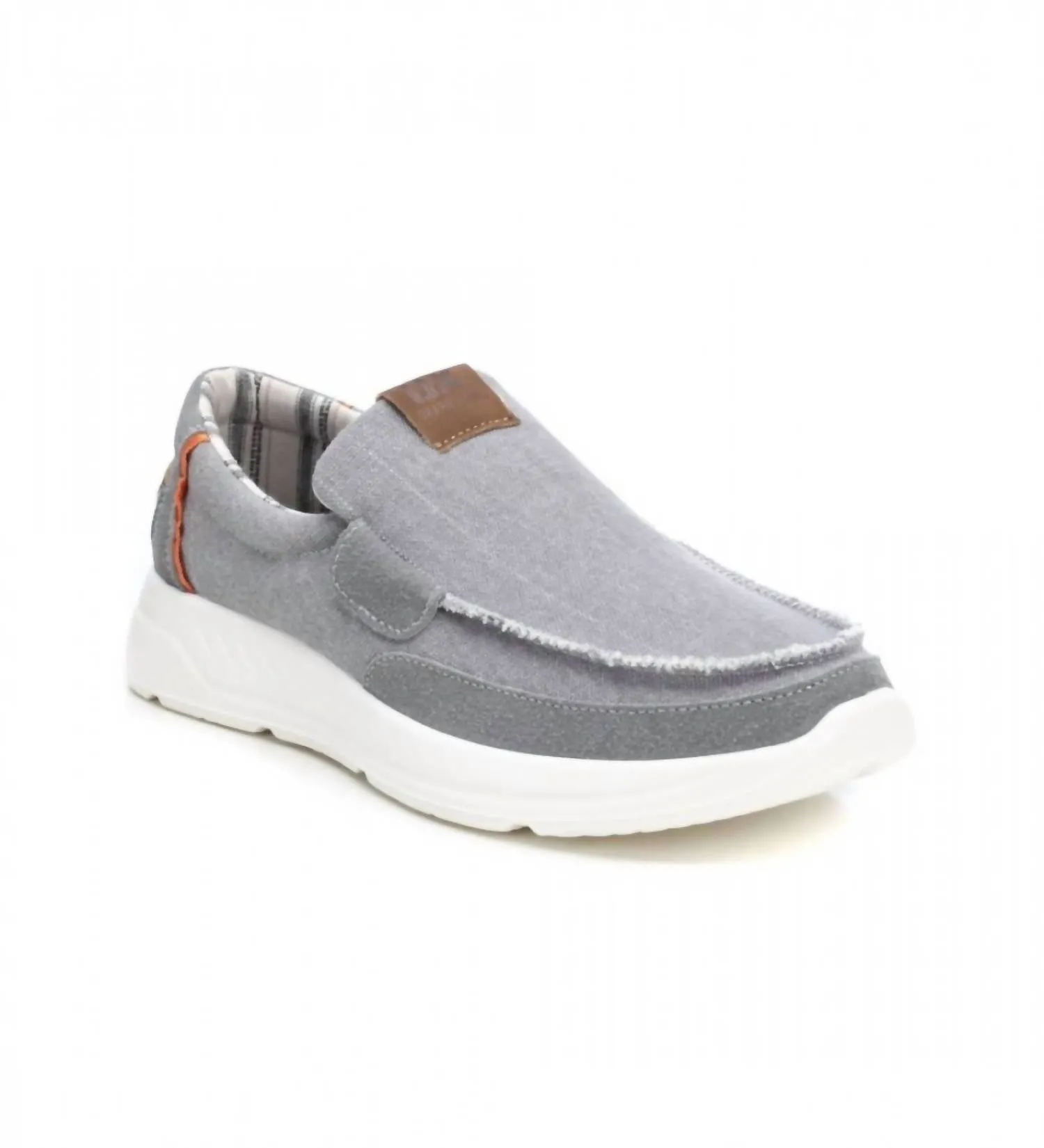 Smooth Fit Easy Fit Walk Men's Canvas Loafers In Grey