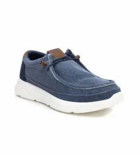 Comfort Travel Step Men's Jack Canvas Loafers In Navy