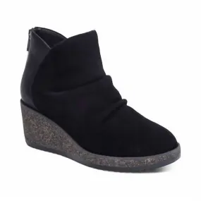 Anti Friction Women's Kara Wedge Bootie In Black