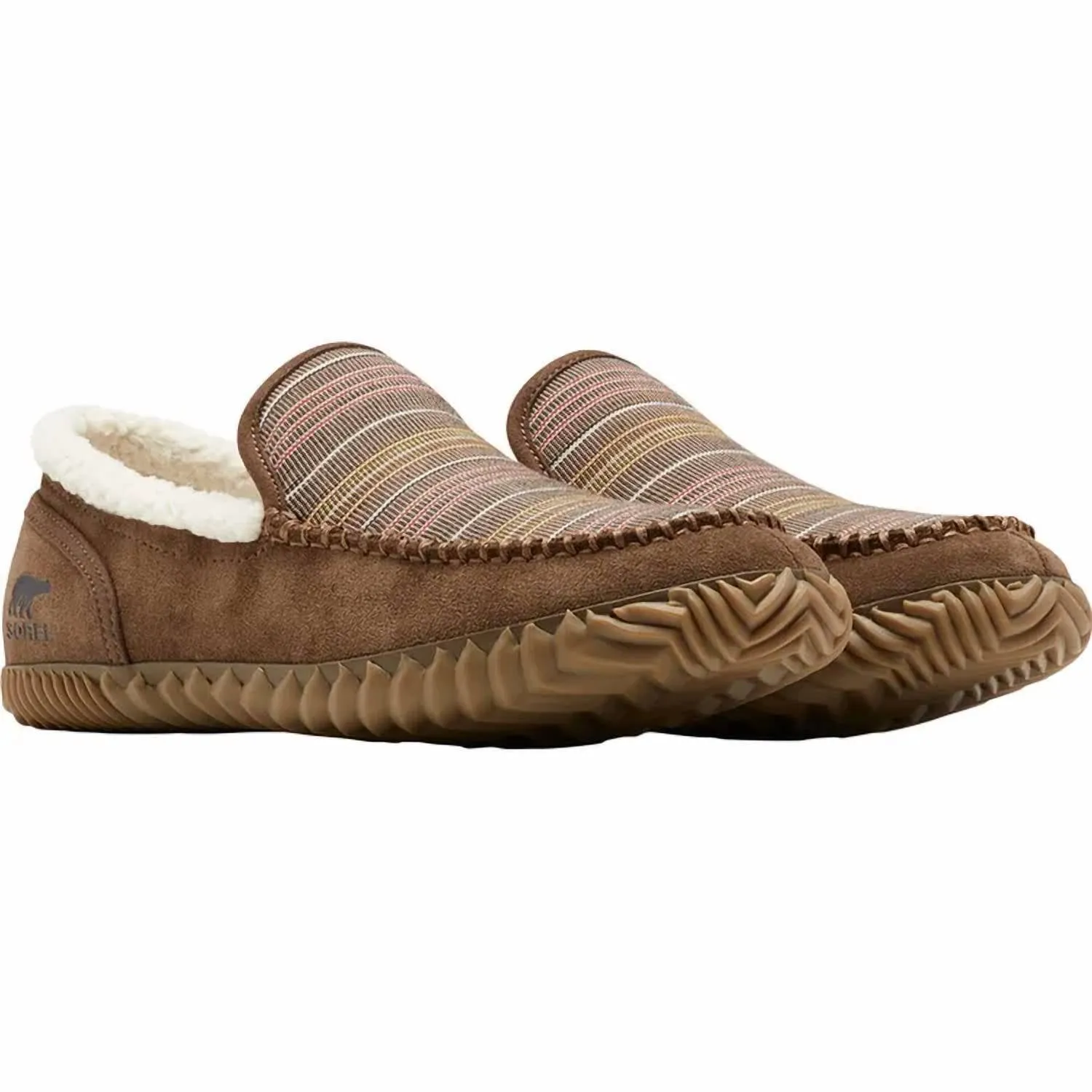 Classic Touch Quick Walk Slip Men's Dude Moc Shoes In T-Umber