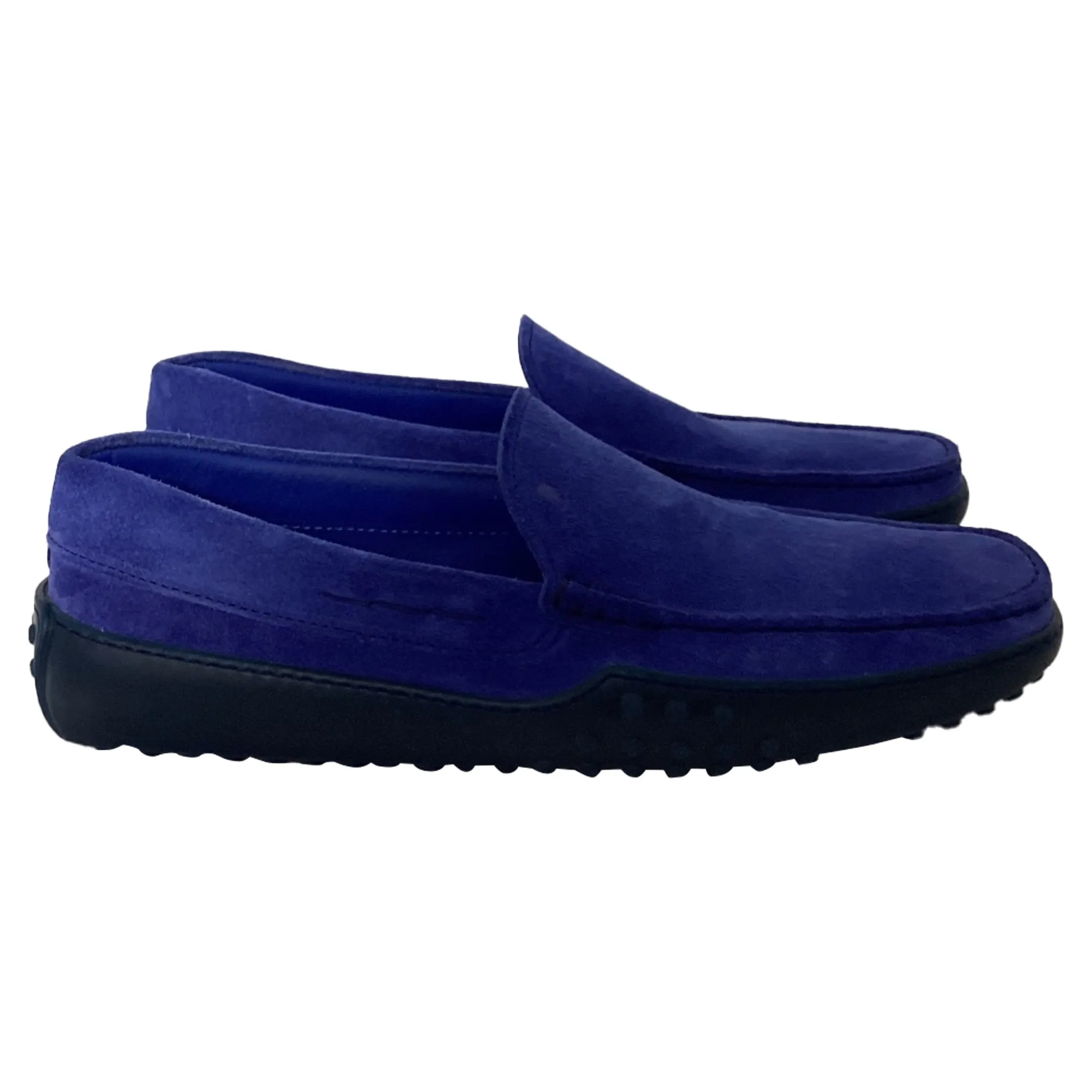Tod's Slip-On Loafers in Blue Suede Quick Fit Easy Glide