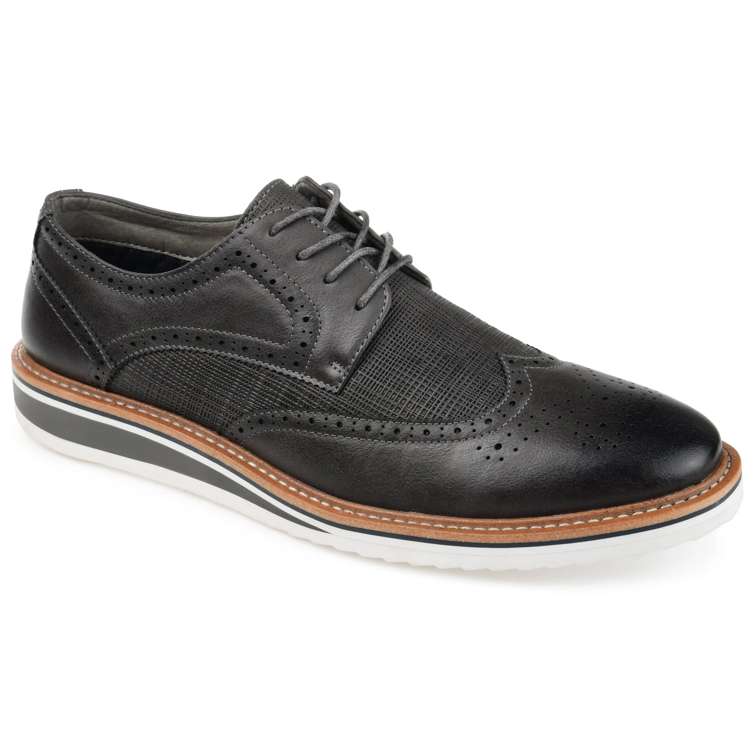 Vance Co. Warrick Wide Width Wingtip Derby Monochrome Look