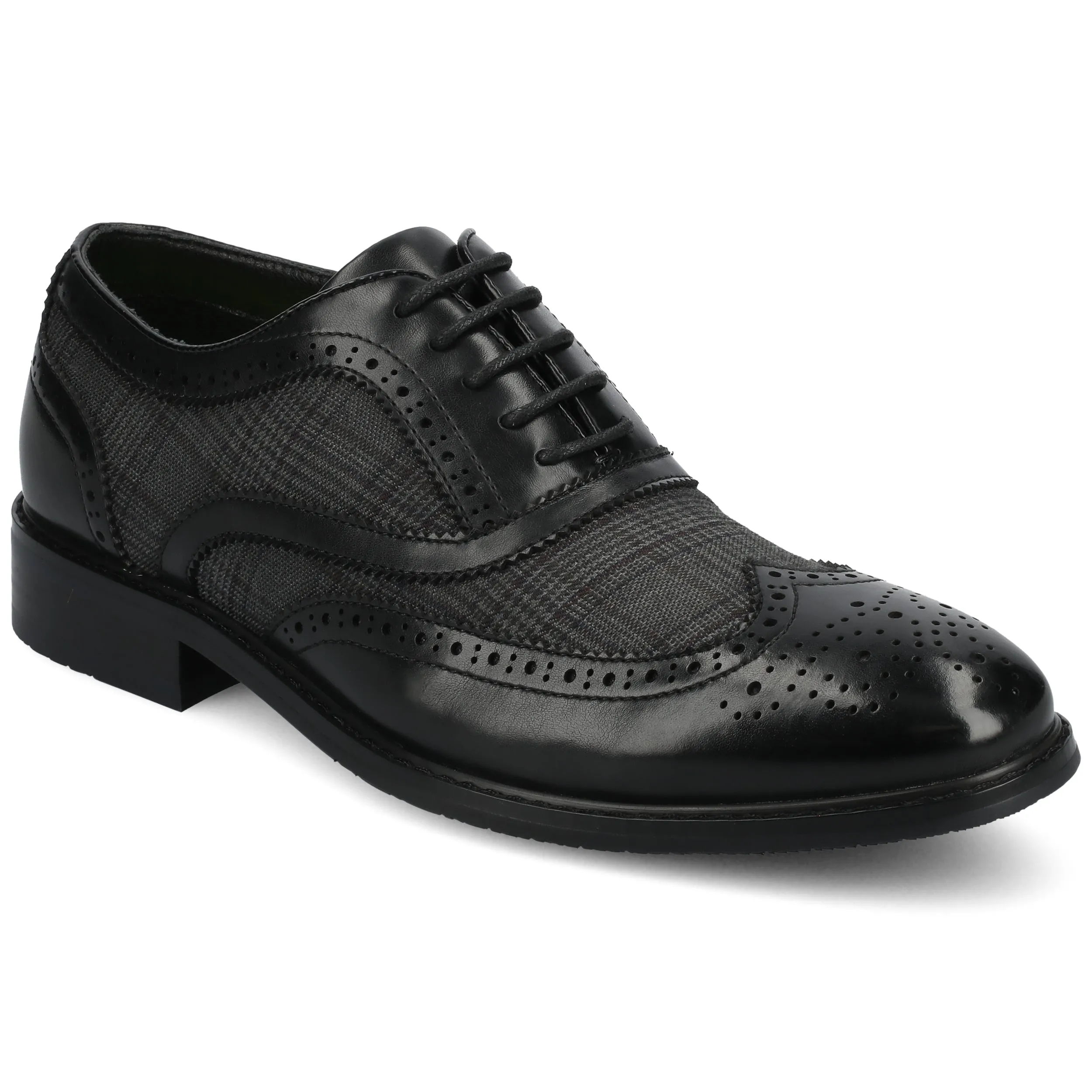 Modern Lifestyle Breathable Leather Construction Vance Jerome Wingtip Oxford
