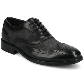 Modern Lifestyle Breathable Leather Construction Vance Jerome Wingtip Oxford