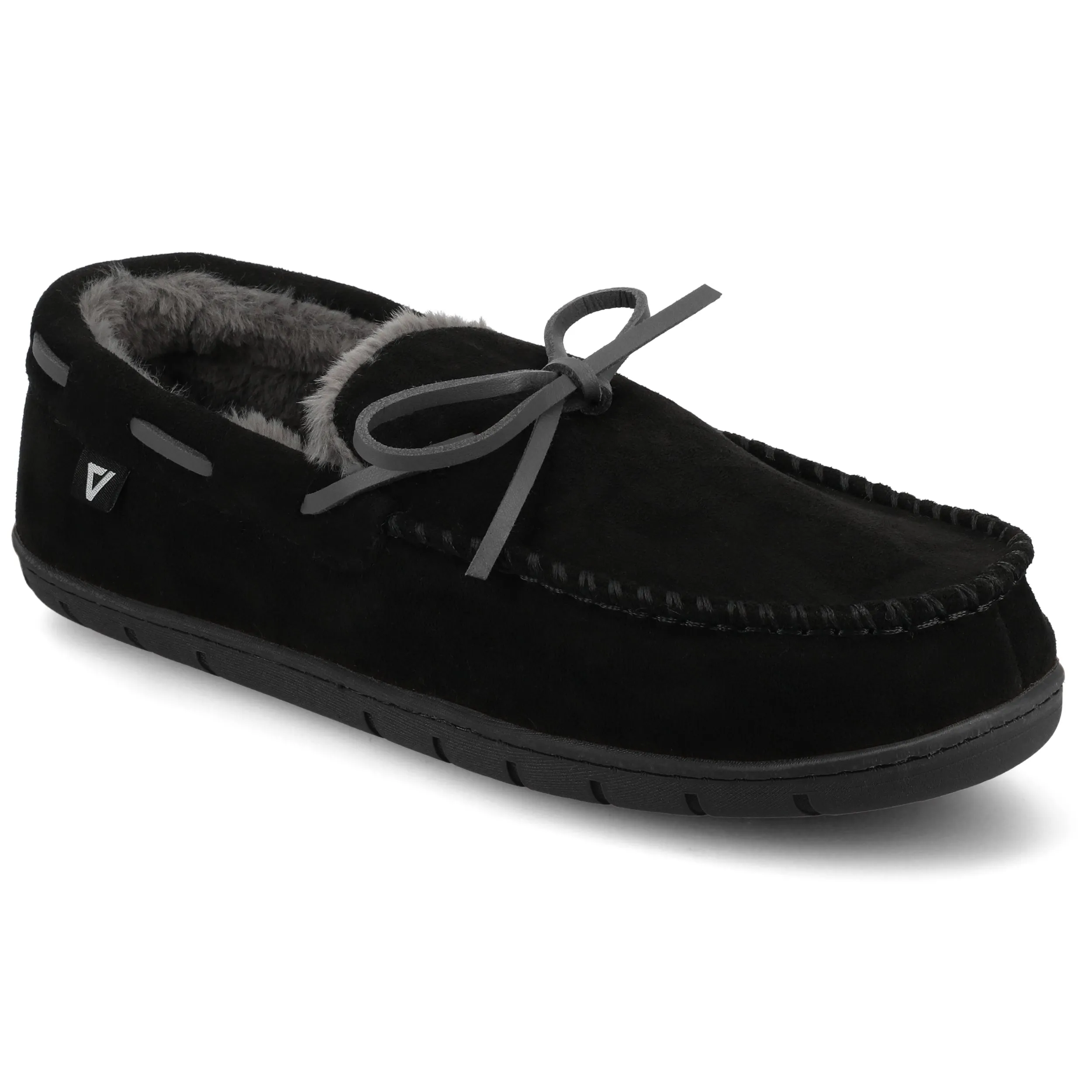 Vance Mens Hayden Shearling Slipper Walk in Comfort Slip On Flex