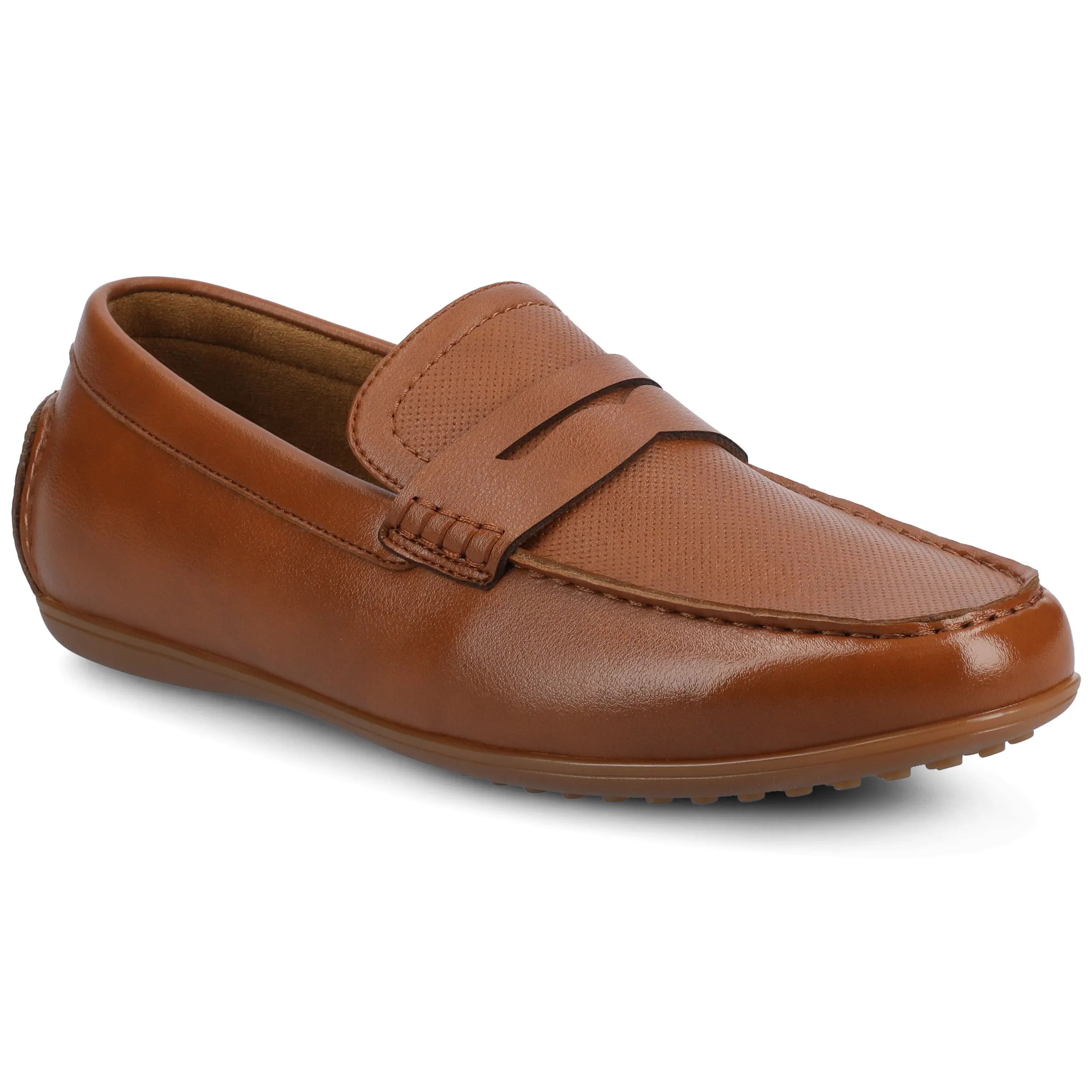 Water Resistant Vance Yates Medium and Wide Width Perforated Slip-on Driving Penny Loafer