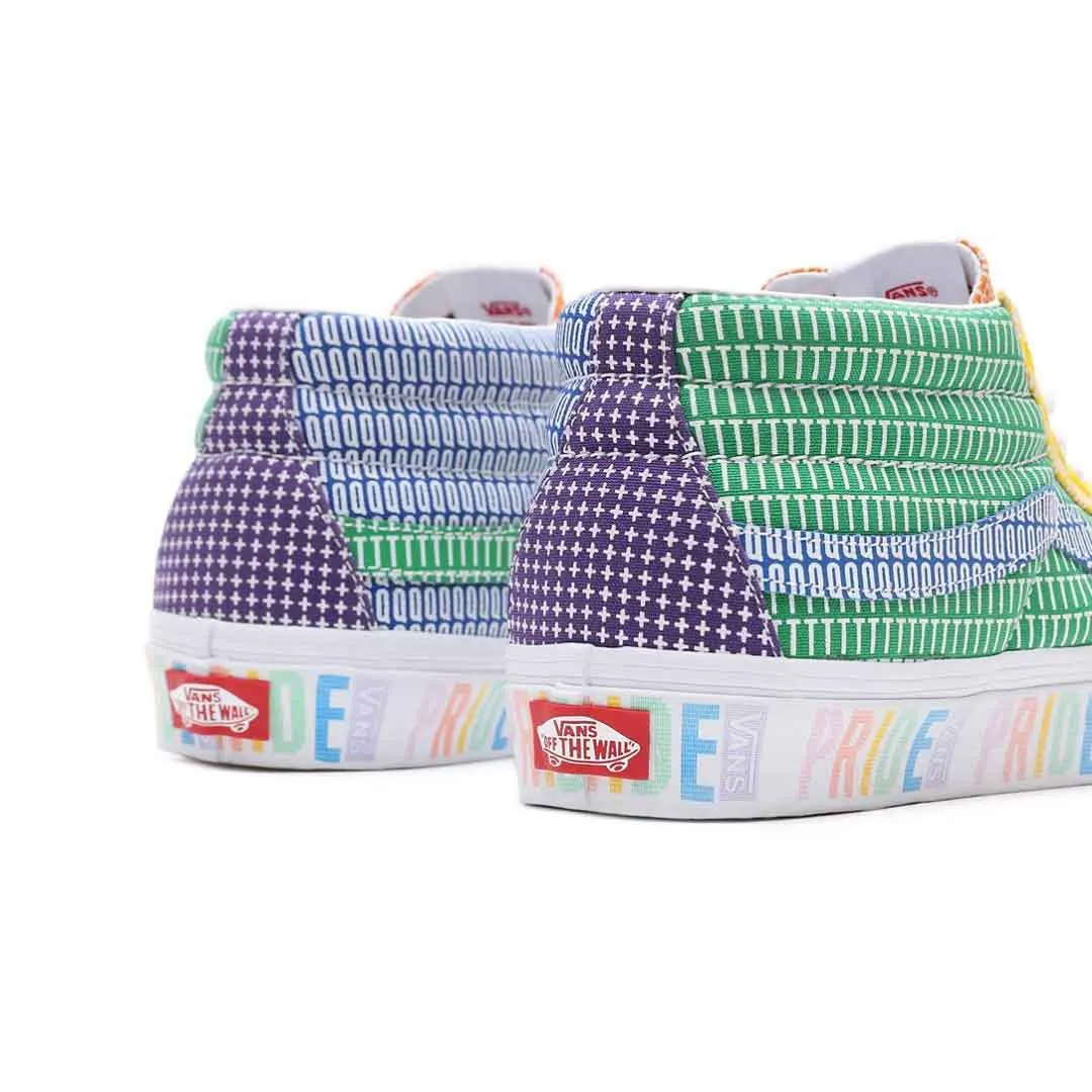 Vans - Unisex Pride Sk8-Mid Shoes (3WM33WJ) Anti fungal Airy Upper