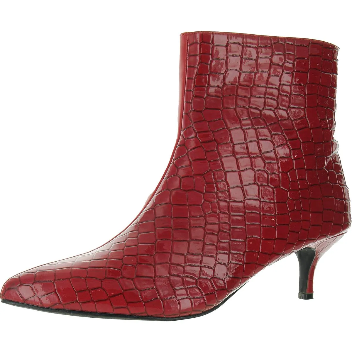 Work Field Perfect Fit VEGAS Womens Faux Leather Kitten Heel Ankle Boots