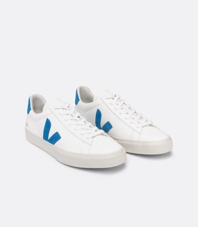 Veja Campo CP0502818A Sneakers Women's White Blue Leather Casual Shoes EEE242 Orthotic friendly