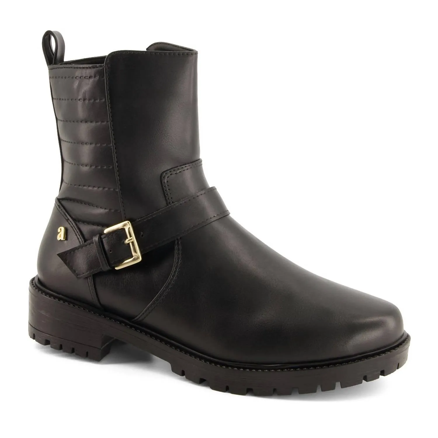 Women's Fashion Booties In Black Compact Build Protective Finish Weather Resistant User