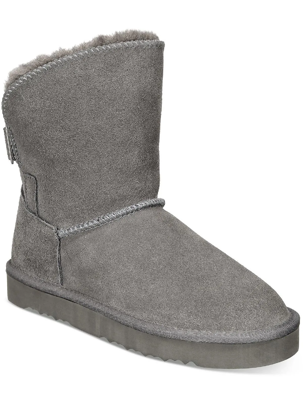 Teenyy Womens Suede Pull On Ankle Boots Durable Shell Cold Climate Weather Ready