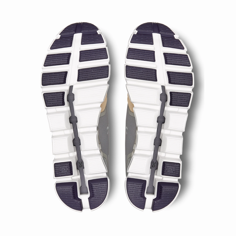 On Men's Cloud 5 Sneaker in Fog/Savannah Eco conscious