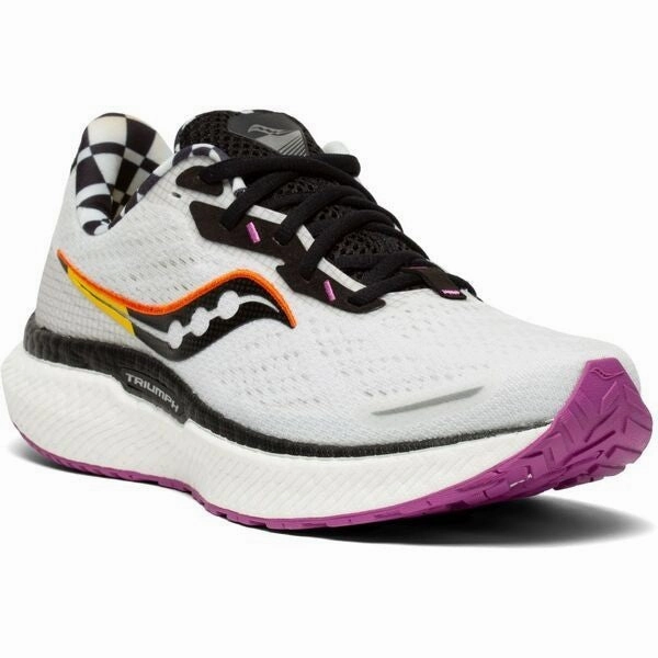 Neutral Stance Saucony Triumph 19 S10678-40 Sneaker Women's  White Running Shoes GBNC1297