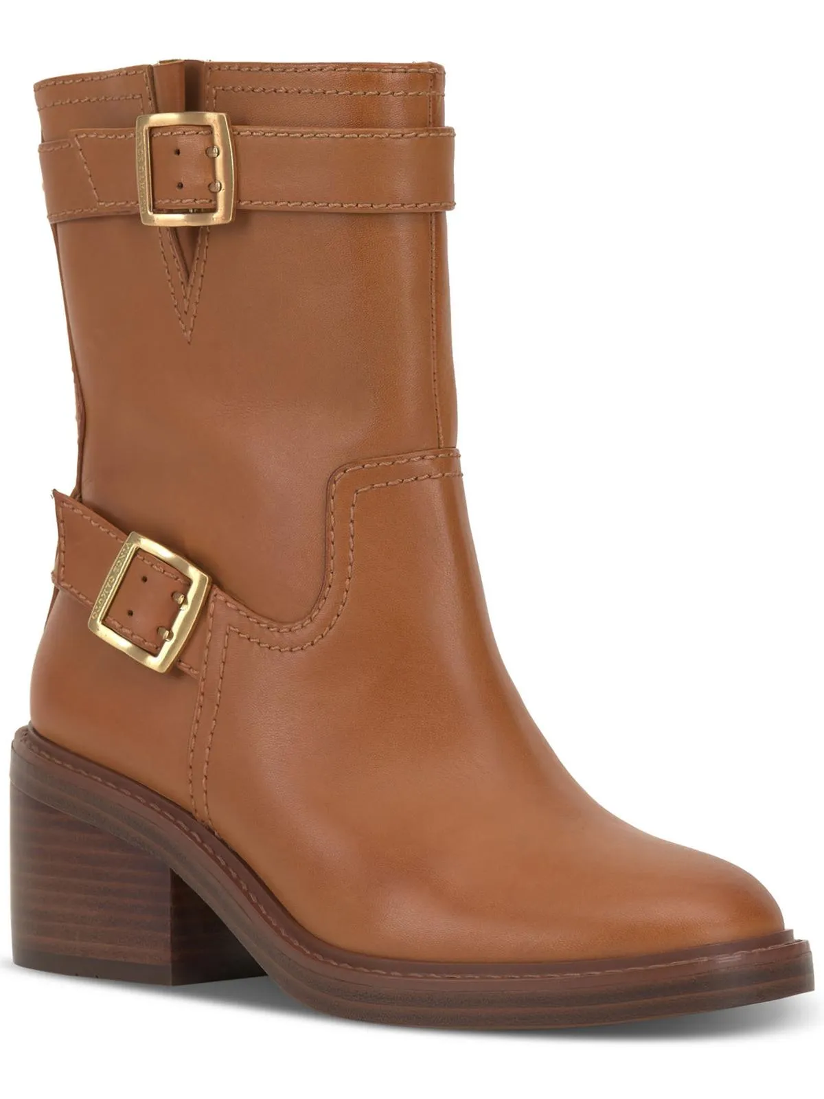 Vergila Womens Leather Ankle Motorcycle Boots Feather Light Comfort Seeker Slip On