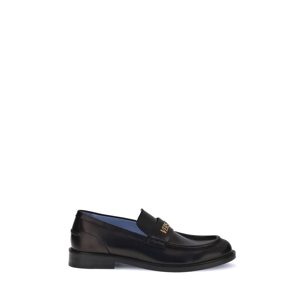 Everyday Wear Flexible Shank Versace Leather Men's Loafers