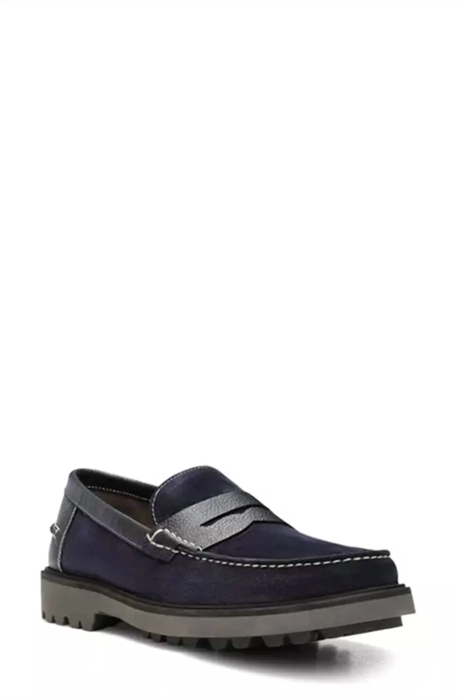 Weekend Walk Men's Jimmy Suede Penny Loafer In Navy
