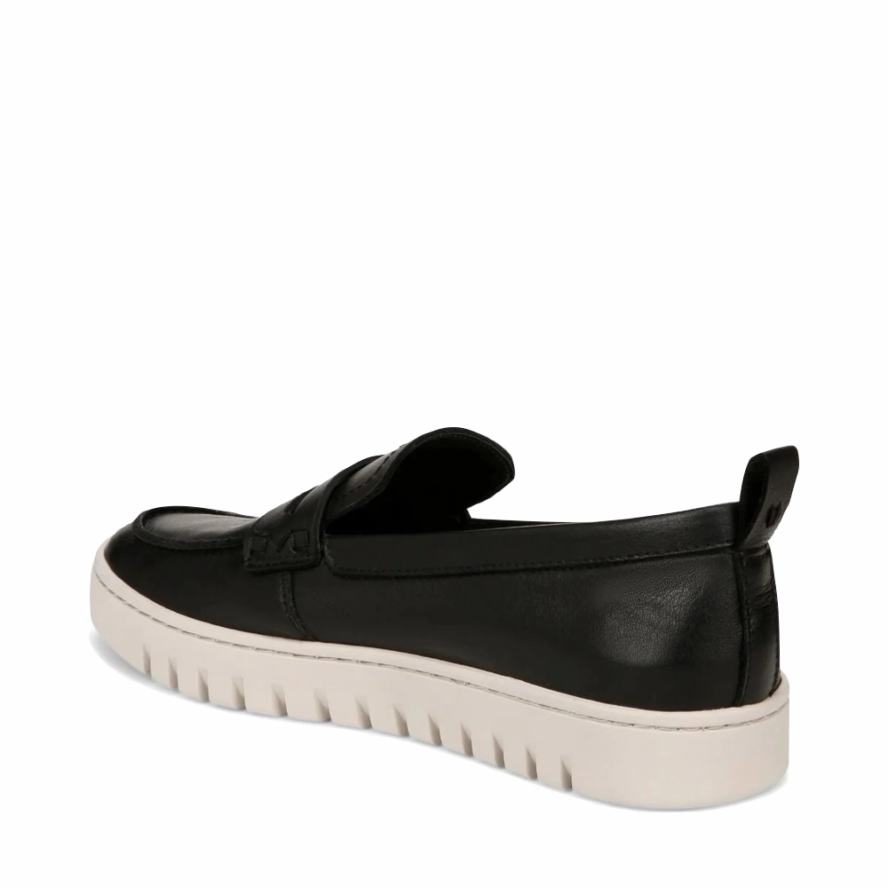 Mid Rise Comfortable Walking Vionic Women's Uptown Smooth Leather Loafer in Black