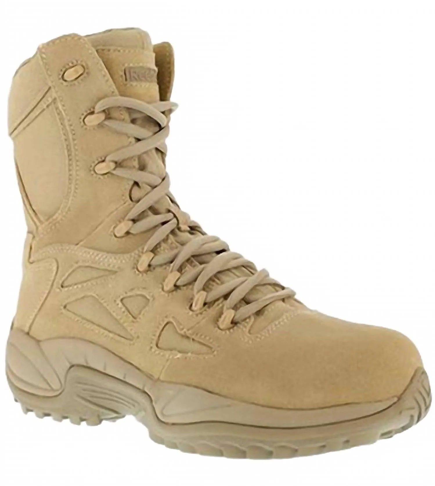 synthetic leather Closed Toe Men's Combat Work Boot In Desert