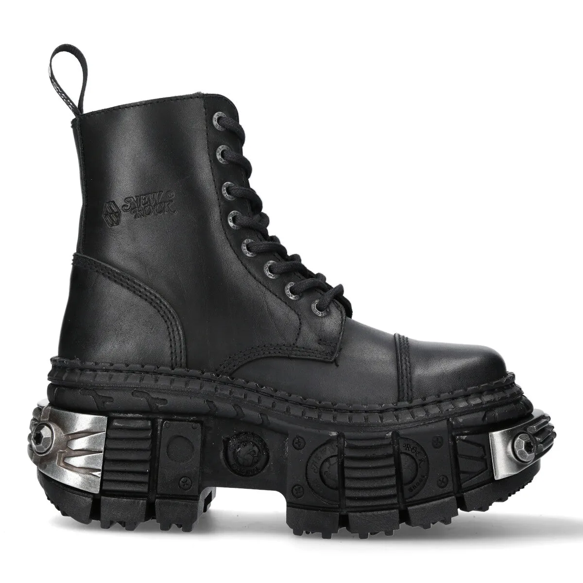 WALL083C-S4 Boots Leather Platform Gothic Shock Absorbing Outdoor Trek