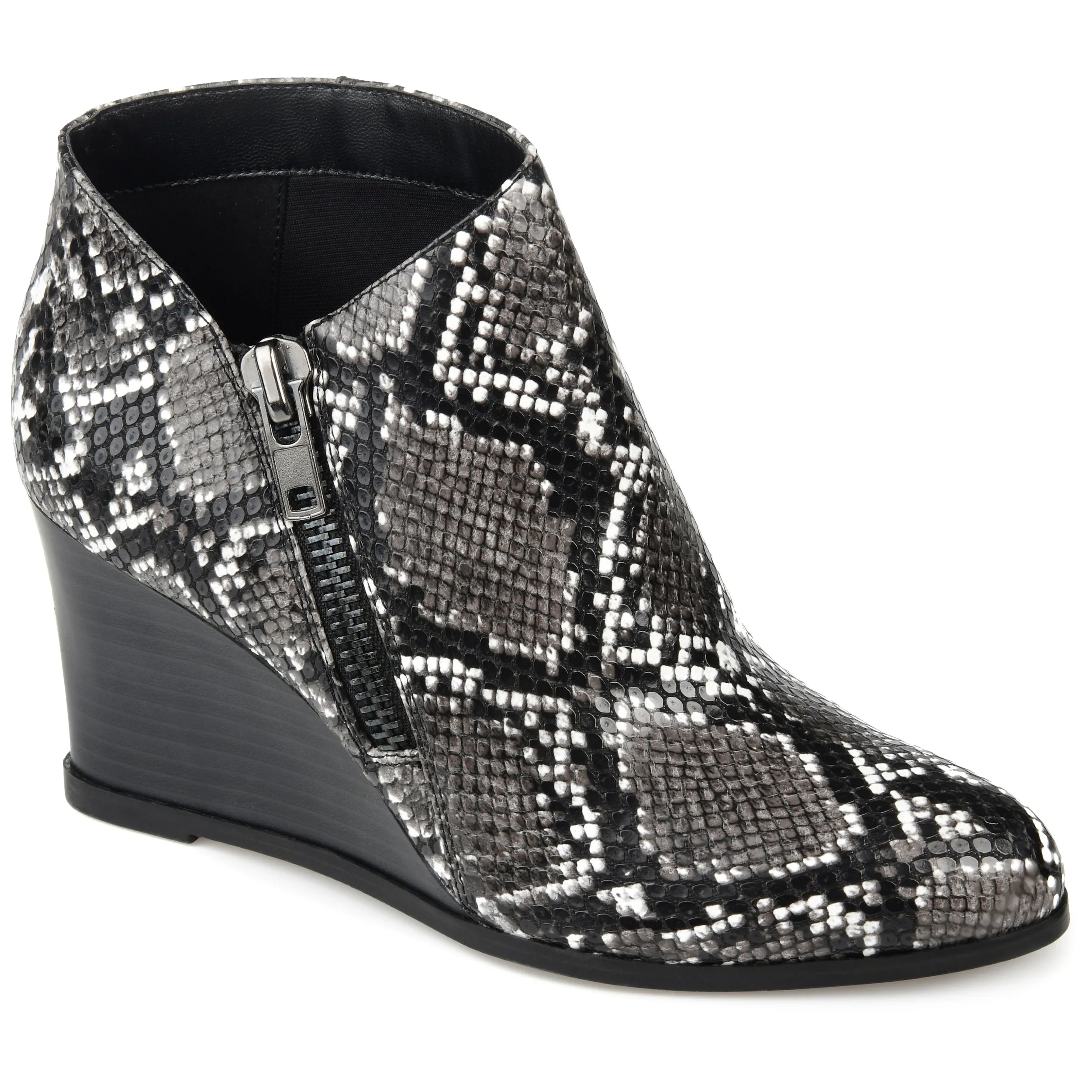 Journee Women's Tru Comfort Foam Glam Wedge Bootie All Weather River Crossing Feather Light Outdoor Trek