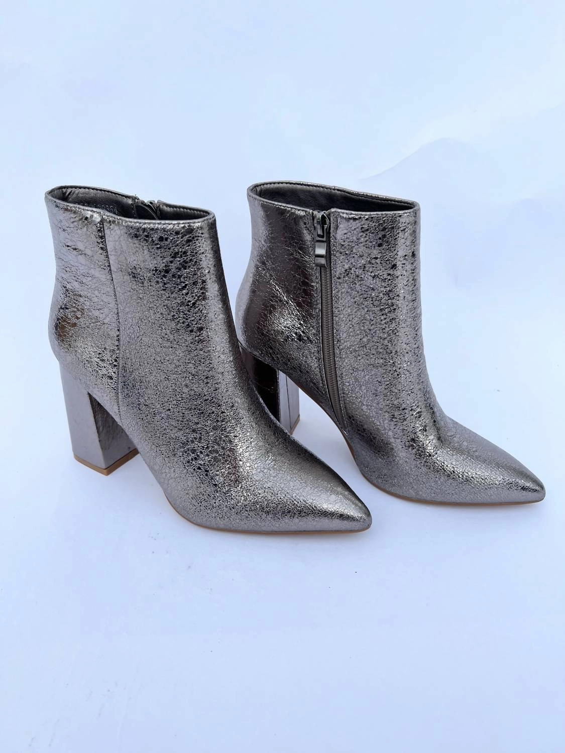 Women's Veronica Booties In Pewter Slip Resistant Night Travel Seamless Comfort Mountain Hike