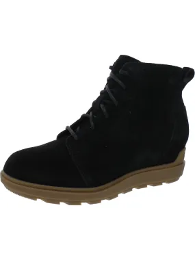 All-Terrain Use Womens Suede Lace-Up Booties