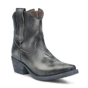 gift pick Mud Resistant Work Commute Women's Q7039 Embroidery J Toe Cowboy Boots Distressed Black